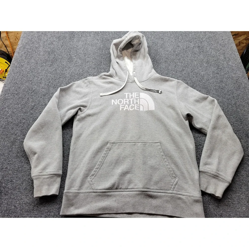 The North Face Mens Half Dome Hoodie Gray CZZ7 Pullover Sweatshirt Medium